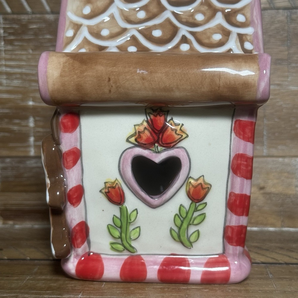 2009 Blue Sky Heather Goldminc Gingerbread Cottage/House Candle Holder Christmas - Picture 5 of 14
